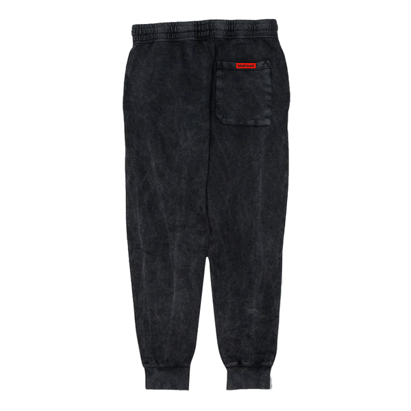 Ink Therapy Mushroom Joggers- Vintage Wash Black